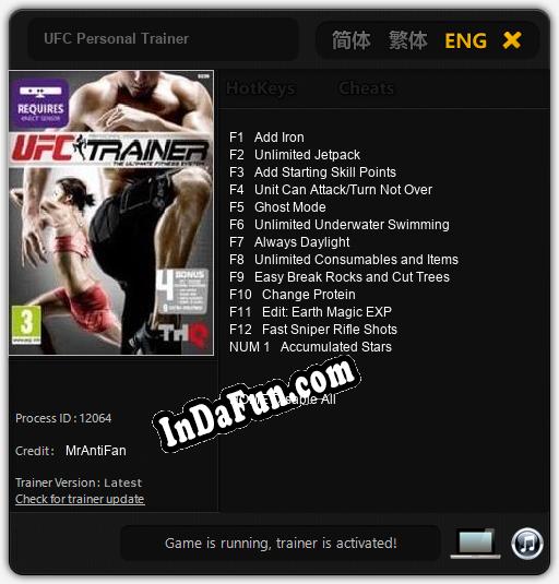 UFC Personal Trainer: TRAINER AND CHEATS (V1.0.89)