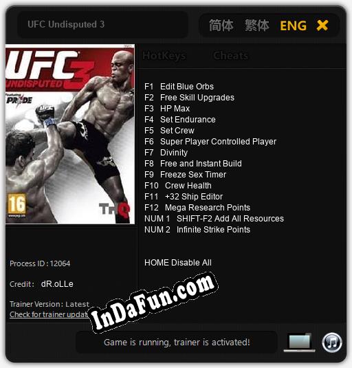 UFC Undisputed 3: Trainer +14 [v1.3]