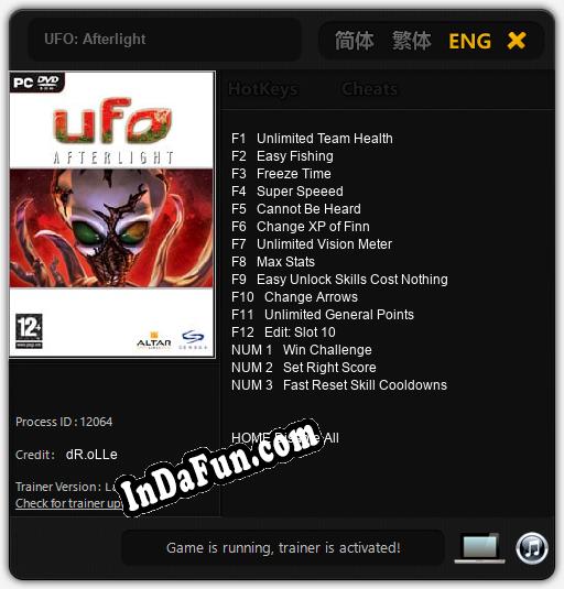 UFO: Afterlight: TRAINER AND CHEATS (V1.0.77)