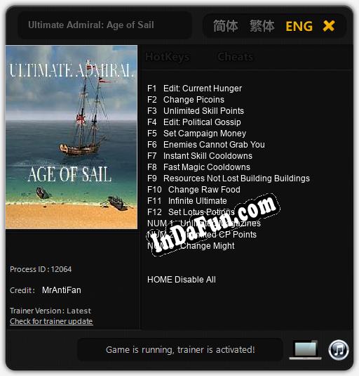 Trainer for Ultimate Admiral: Age of Sail [v1.0.1]