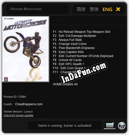 Ultimate Motorcross: Cheats, Trainer +11 [CheatHappens.com]