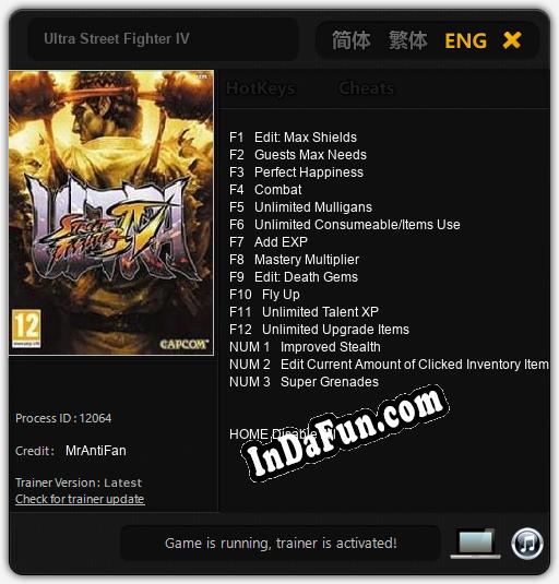 Ultra Street Fighter IV: TRAINER AND CHEATS (V1.0.80)