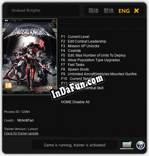 Undead Knights: TRAINER AND CHEATS (V1.0.70)