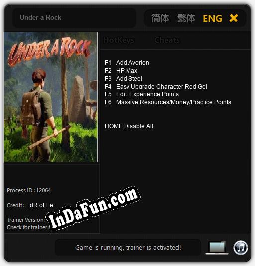 Under a Rock: TRAINER AND CHEATS (V1.0.52)