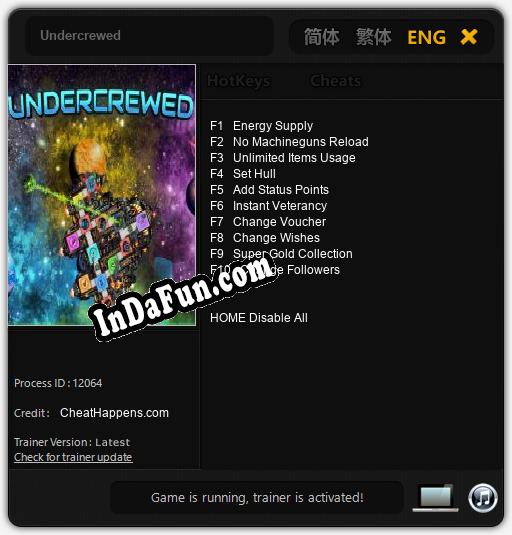 Undercrewed: Cheats, Trainer +10 [CheatHappens.com]