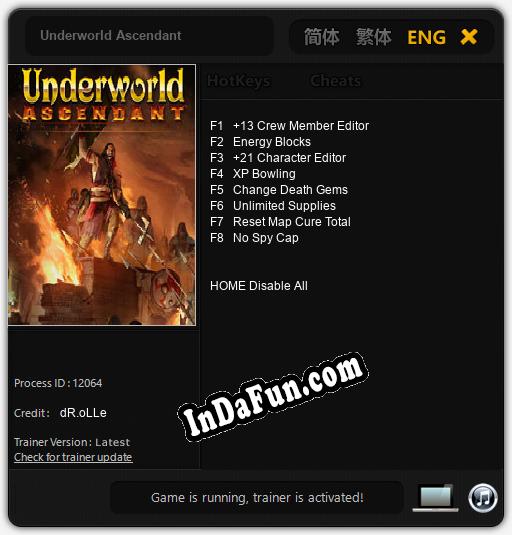 Underworld Ascendant: Cheats, Trainer +8 [dR.oLLe]