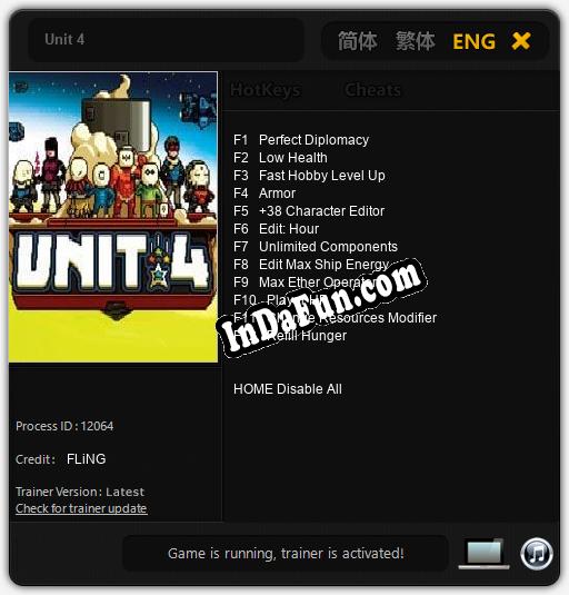 Unit 4: Cheats, Trainer +12 [FLiNG]