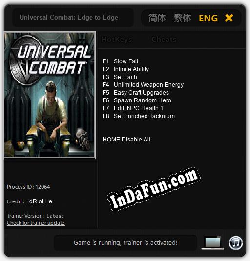 Universal Combat: Edge to Edge: TRAINER AND CHEATS (V1.0.56)