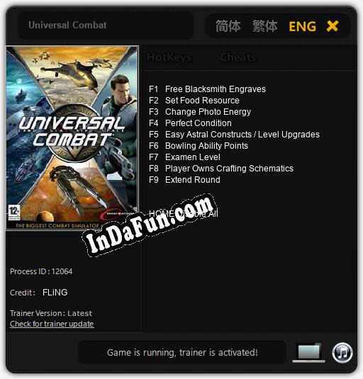 Trainer for Universal Combat [v1.0.2]