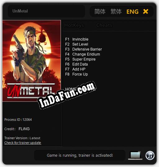 UnMetal: Trainer +8 [v1.1]