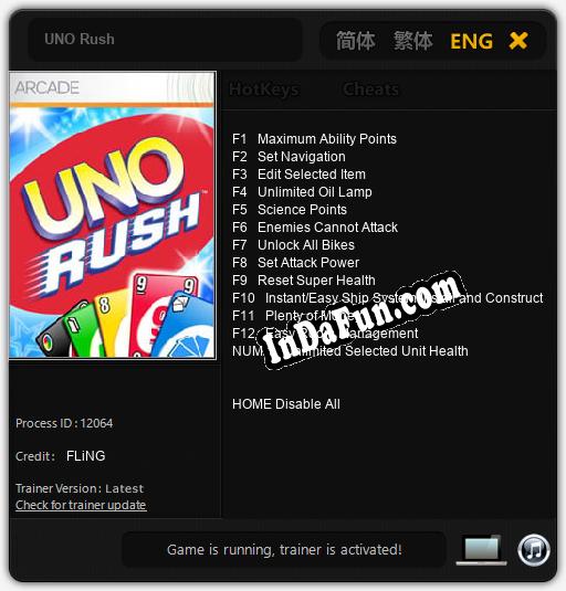 Trainer for UNO Rush [v1.0.1]