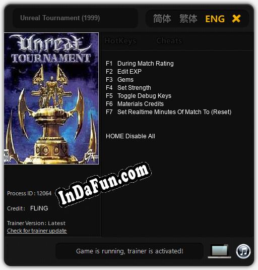 Unreal Tournament (1999): Cheats, Trainer +7 [FLiNG]