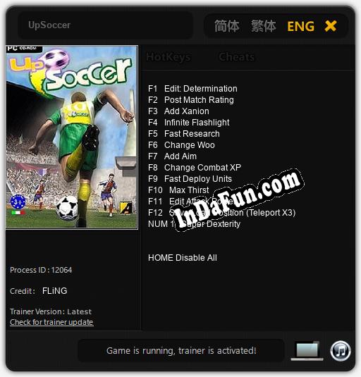 UpSoccer: TRAINER AND CHEATS (V1.0.64)