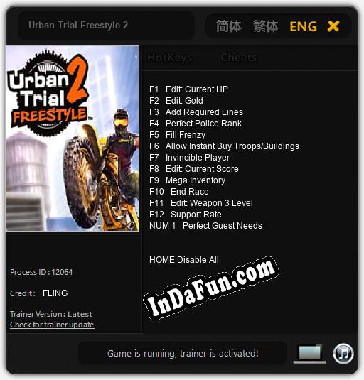 Urban Trial Freestyle 2: Cheats, Trainer +13 [FLiNG]