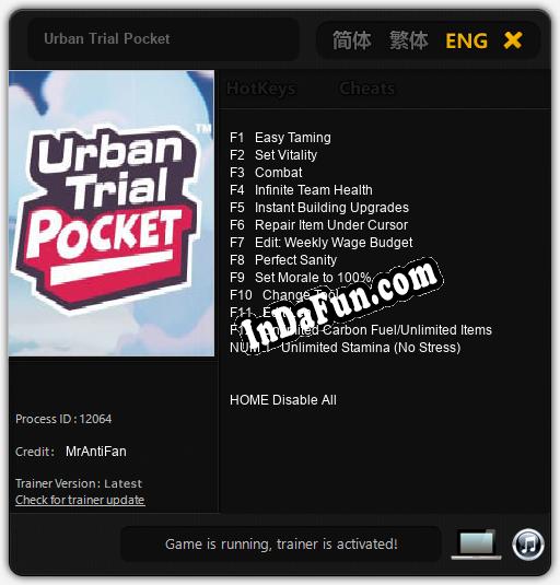 Urban Trial Pocket: Trainer +13 [v1.5]