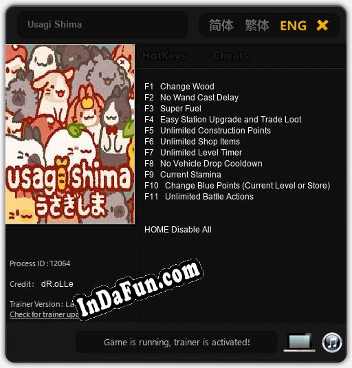 Trainer for Usagi Shima [v1.0.6]