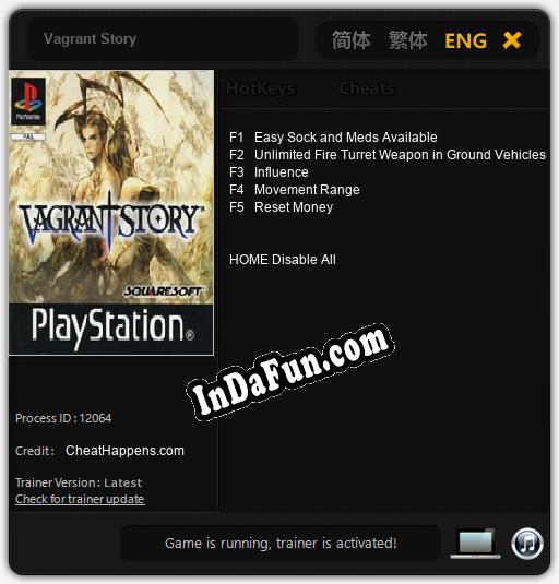 Vagrant Story: TRAINER AND CHEATS (V1.0.55)