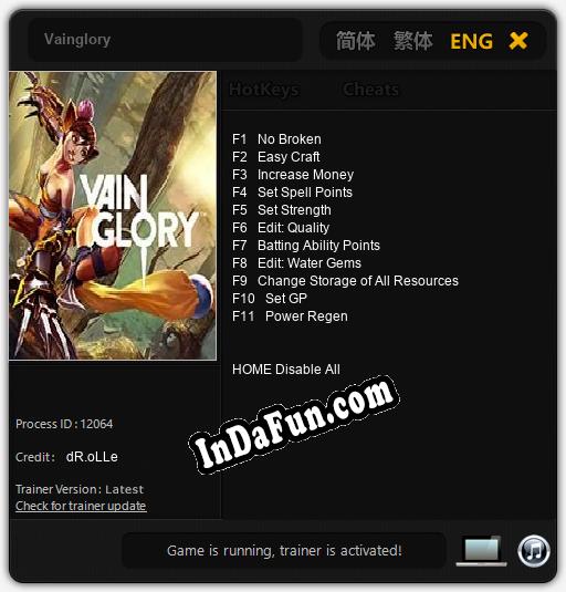 Vainglory: Trainer +11 [v1.7]