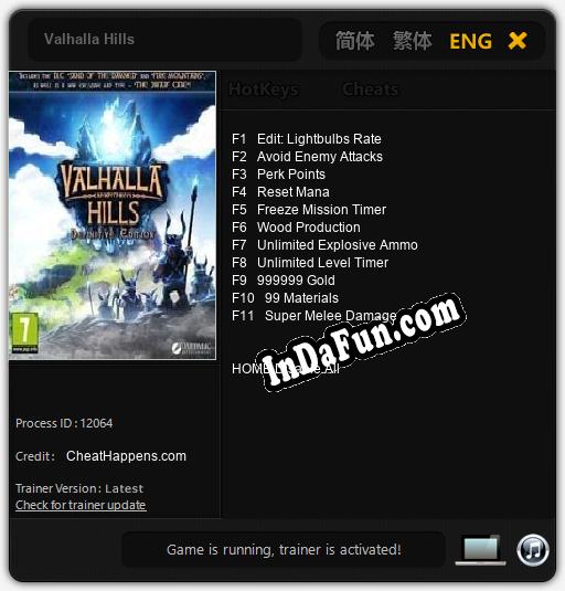 Valhalla Hills: Trainer +11 [v1.9]