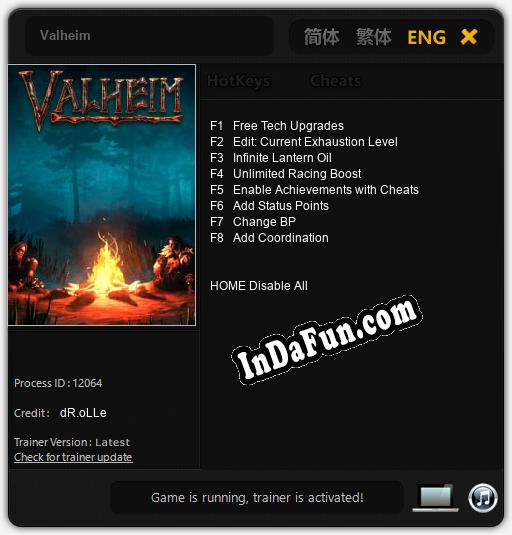 Valheim: TRAINER AND CHEATS (V1.0.60)