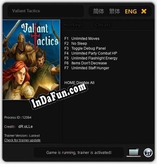 Valiant Tactics: TRAINER AND CHEATS (V1.0.17)