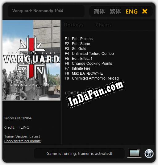 Vanguard: Normandy 1944: TRAINER AND CHEATS (V1.0.73)