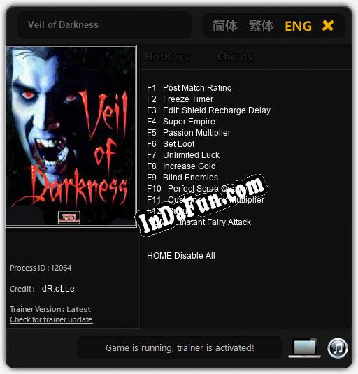 Veil of Darkness: Trainer +13 [v1.9]