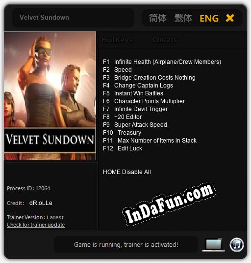 Velvet Sundown: TRAINER AND CHEATS (V1.0.20)