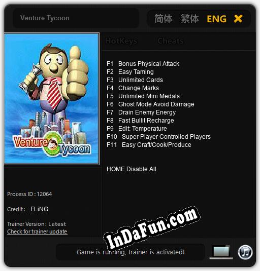 Venture Tycoon: TRAINER AND CHEATS (V1.0.5)