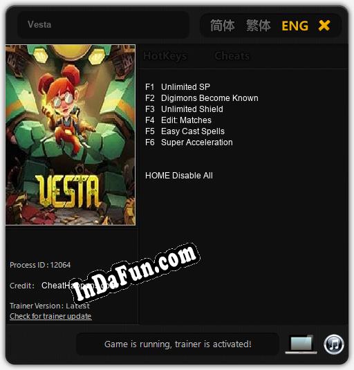 Trainer for Vesta [v1.0.1]