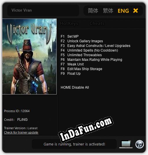 Victor Vran: Cheats, Trainer +9 [FLiNG]