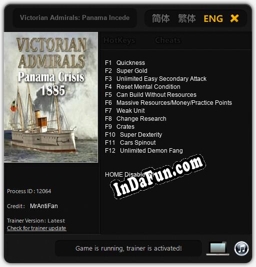 Trainer for Victorian Admirals: Panama Incedent [v1.0.6]