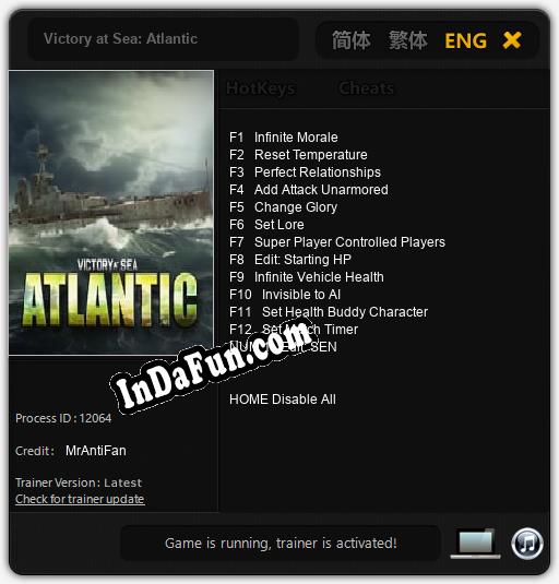 Victory at Sea: Atlantic: Trainer +13 [v1.1]