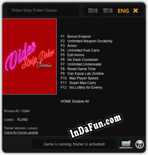 Video Strip Poker Classic: TRAINER AND CHEATS (V1.0.62)