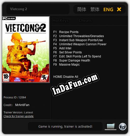 Trainer for Vietcong 2 [v1.0.6]