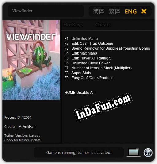 Viewfinder: TRAINER AND CHEATS (V1.0.61)