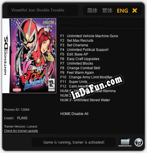 Viewtiful Joe: Double Trouble: TRAINER AND CHEATS (V1.0.67)