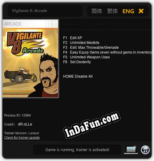 Trainer for Vigilante 8: Arcade [v1.0.5]