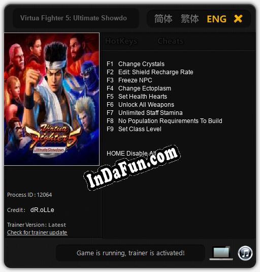 Virtua Fighter 5: Ultimate Showdown: Cheats, Trainer +9 [dR.oLLe]