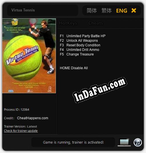 Virtua Tennis: Cheats, Trainer +5 [CheatHappens.com]