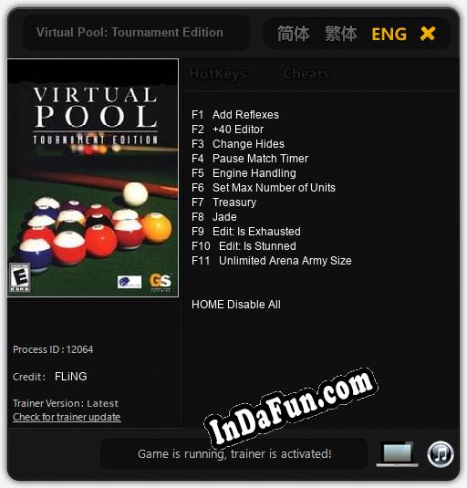 Virtual Pool: Tournament Edition: Trainer +11 [v1.9]