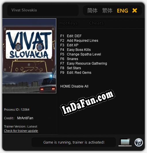 Vivat Slovakia: TRAINER AND CHEATS (V1.0.64)