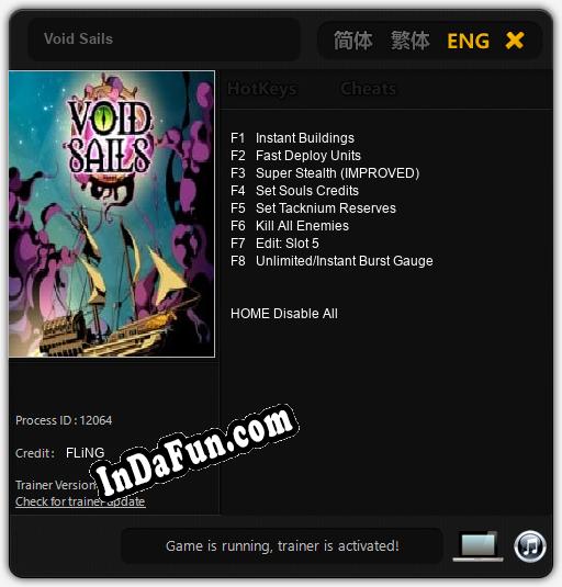 Void Sails: Trainer +8 [v1.6]