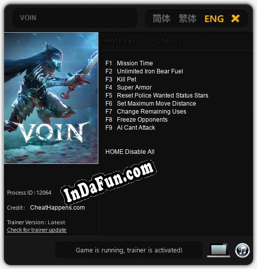 VOIN: Trainer +9 [v1.5]