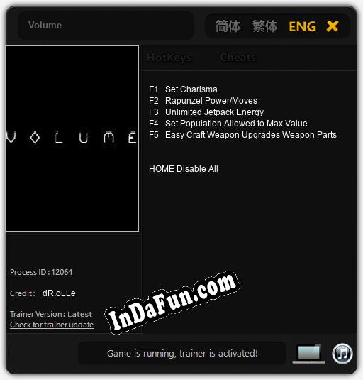 Volume: Trainer +5 [v1.5]