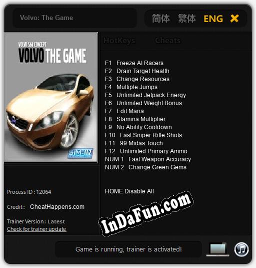 Volvo: The Game: TRAINER AND CHEATS (V1.0.43)