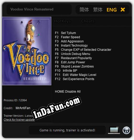 Voodoo Vince Remastered: Trainer +12 [v1.3]