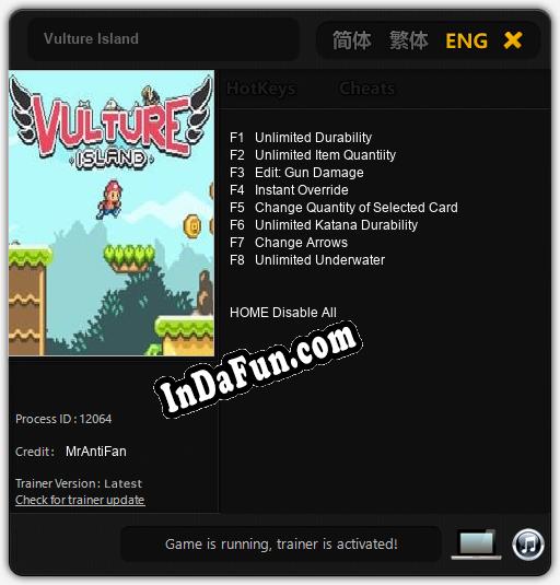 Trainer for Vulture Island [v1.0.3]