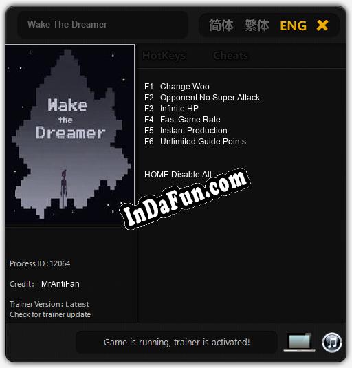 Wake The Dreamer: TRAINER AND CHEATS (V1.0.41)