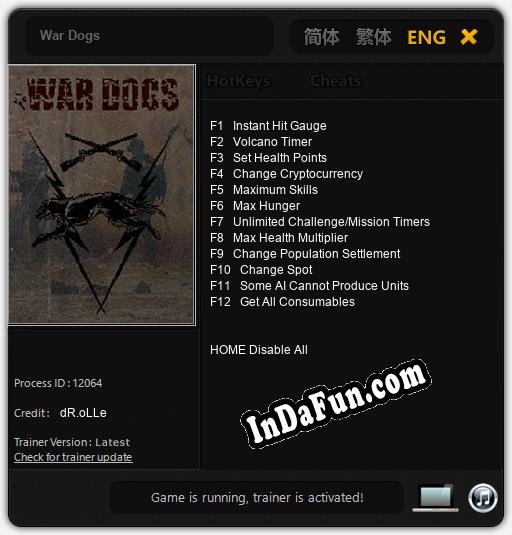 War Dogs: Cheats, Trainer +12 [dR.oLLe]